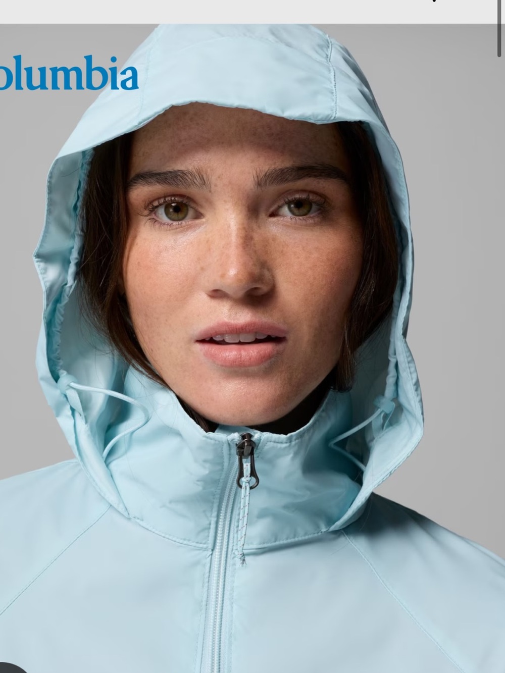 Columbia Women's Pale Blue Hooded Trench Coat